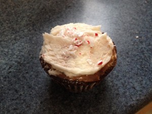 Peppermint Hot Chocolate Cupcake