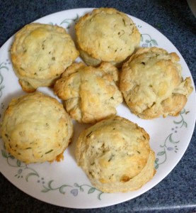 FInished Rosemary Cheddar biscuits